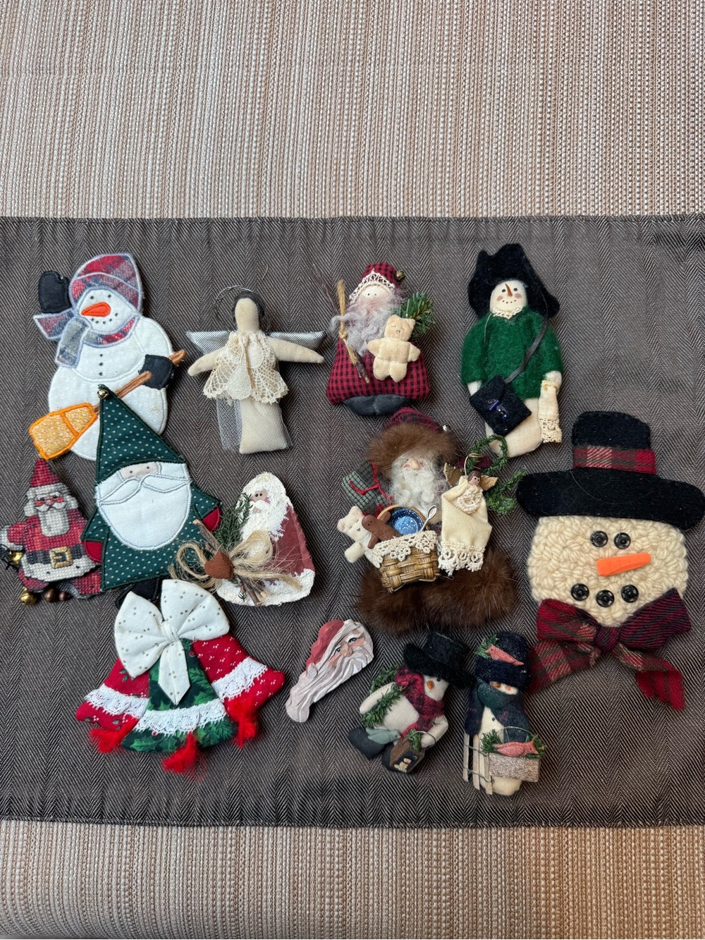 Handmade Mixed Holiday Pins Assortment - Red, Green, White
